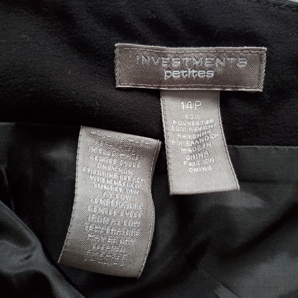 INVESTMENTS Black Skirt Size 14 - Picture 6 of 6